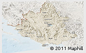 Shaded Relief Panoramic Map of Ipiros, lighten