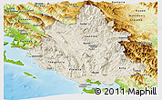 Shaded Relief Panoramic Map of Ipiros, physical outside