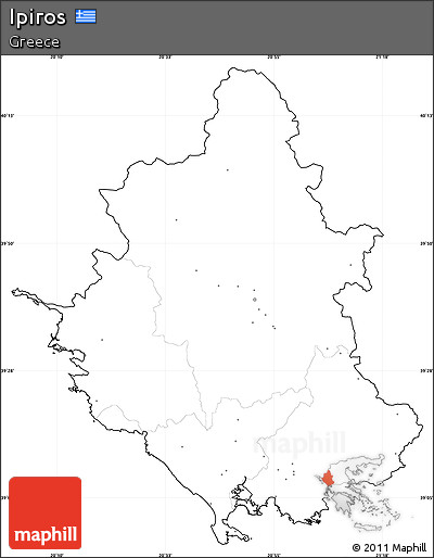 Blank Simple Map of Ipiros, cropped outside, no labels