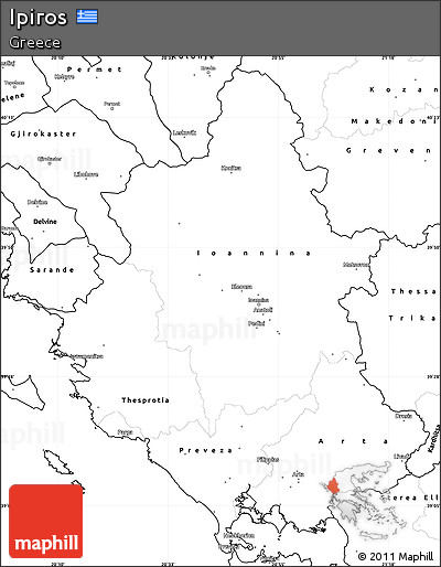 Blank Simple Map of Ipiros