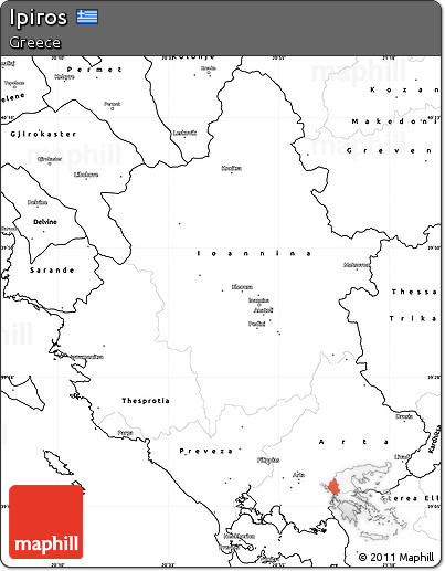 Blank Simple Map of Ipiros