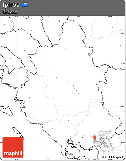 Blank Simple Map of Ipiros, no labels