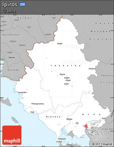 Gray Simple Map of Ipiros