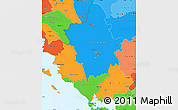 Political Simple Map of Ipiros, political shades outside