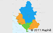 Political Simple Map of Ipiros, single color outside