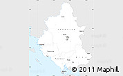 Silver Style Simple Map of Ipiros, single color outside