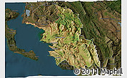 Satellite 3D Map of Thesprotia, darken