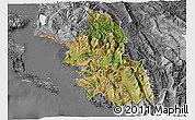 Satellite 3D Map of Thesprotia, desaturated