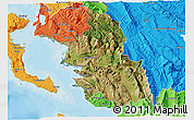 Satellite 3D Map of Thesprotia, political outside