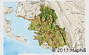 Satellite 3D Map of Thesprotia, shaded relief outside