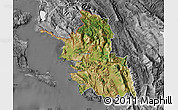 Satellite Map of Thesprotia, desaturated