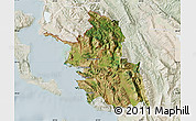 Satellite Map of Thesprotia, lighten