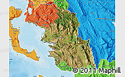 Satellite Map of Thesprotia, political outside