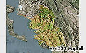 Satellite Map of Thesprotia, semi-desaturated