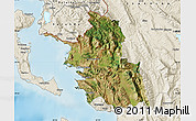 Satellite Map of Thesprotia, shaded relief outside