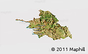 Satellite Panoramic Map of Thesprotia, cropped outside