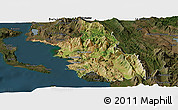 Satellite Panoramic Map of Thesprotia, darken