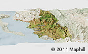 Satellite Panoramic Map of Thesprotia, lighten