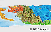 Satellite Panoramic Map of Thesprotia, political outside