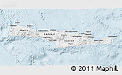 Classic Style 3D Map of Kriti, single color outside
