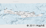 Gray 3D Map of Kriti, single color outside