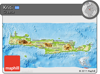 Physical 3D Map of Kriti
