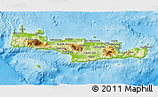 Physical 3D Map of Kriti, single color outside