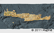 Satellite 3D Map of Kriti, darken, semi-desaturated