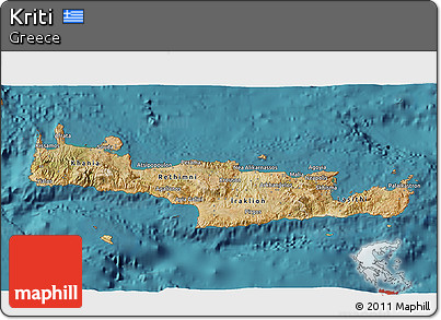 Satellite 3D Map of Kriti