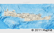 Shaded Relief 3D Map of Kriti, political shades outside