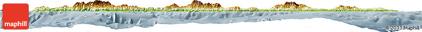 Physical Horizon Map of Kriti, semi-desaturated