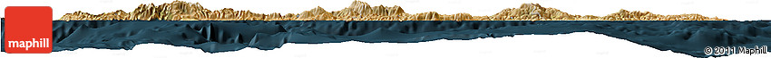 Satellite Horizon Map of Kriti, darken