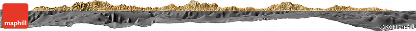 Satellite Horizon Map of Kriti, desaturated