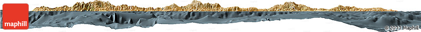 Satellite Horizon Map of Kriti, semi-desaturated
