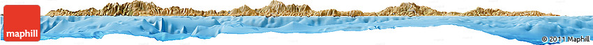 Satellite Horizon Map of Kriti, shaded relief outside