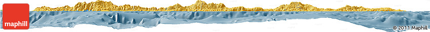 Savanna Style Horizon Map of Kriti, single color outside
