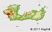 Physical 3D Map of Lasithi, cropped outside