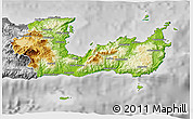 Physical 3D Map of Lasithi, desaturated