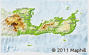 Physical 3D Map of Lasithi, lighten