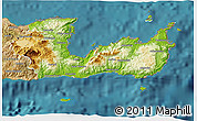 Physical 3D Map of Lasithi, satellite outside