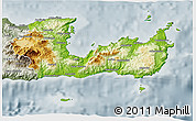 Physical 3D Map of Lasithi, semi-desaturated