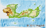 Physical 3D Map of Lasithi, single color outside