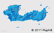 Political 3D Map of Lasithi, cropped outside