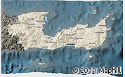 Shaded Relief 3D Map of Lasithi, darken