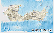 Shaded Relief 3D Map of Lasithi, single color outside