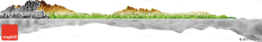 Physical Horizon Map of Lasithi, desaturated