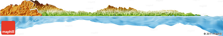 Physical Horizon Map of Lasithi, political outside