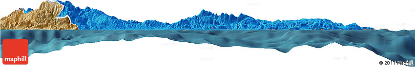 Political Horizon Map of Lasithi, satellite outside