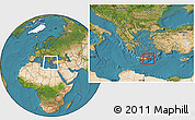Satellite Location Map of Lasithi, within the entire country