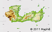 Physical Map of Lasithi, cropped outside
